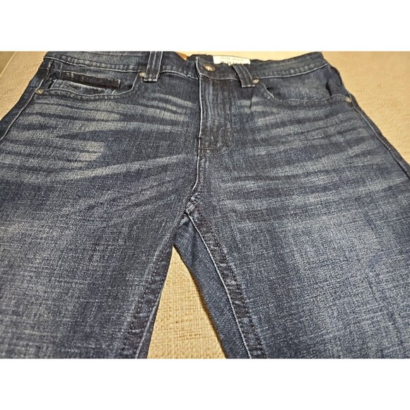 TK Axel Jeans Men Sz 34X32 Blue Denim Stretch Slim Fit Boot Cut Dark Wash NWT - Picture 5 of 9